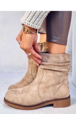 Botki z marszczoną cholewką BRACY KHAKI - Inello - 38