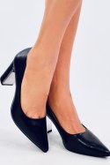 Czółenka na słupku licowe LAURENTS BLACK - Inello - 37 Czółenka na słupku licowe LAURENTS BLACK - Inello - 37