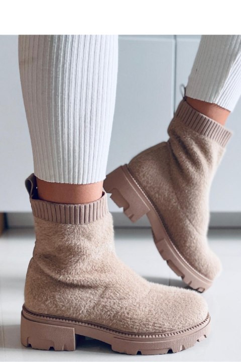 Botki skarpetkowe ROANNA KHAKI - Inello - 39 Botki skarpetkowe ROANNA KHAKI - Inello - 39