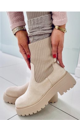 Botki z elastycznym ściągaczem WINTERS BEIGE - Inello - 39