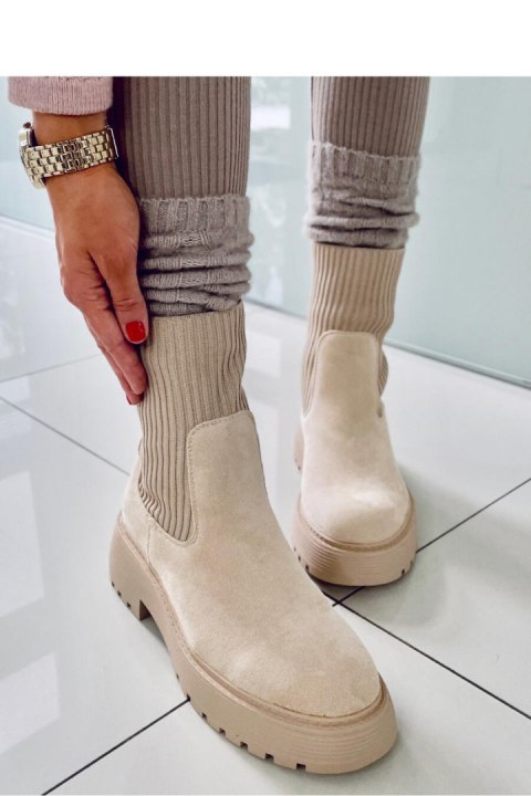 Botki z elastycznym ściągaczem WINTERS BEIGE - Inello - 40 Botki z elastycznym ściągaczem WINTERS BEIGE - Inello - 40