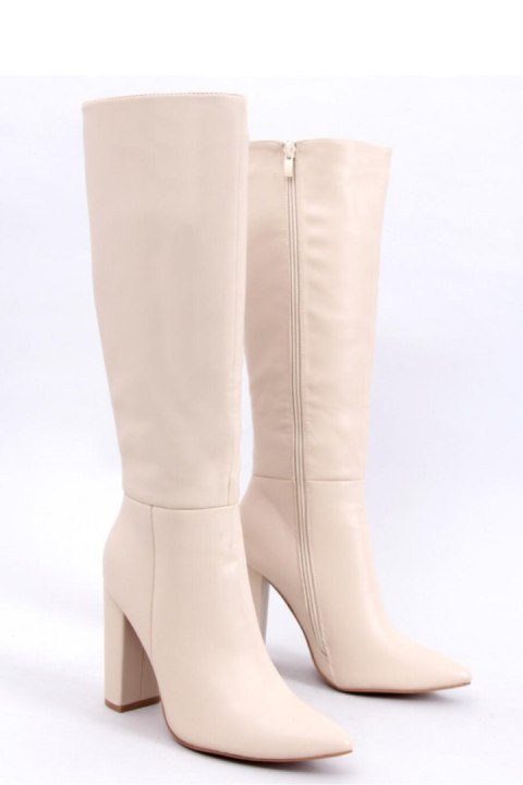 Kozaki na obcasie klasyczne TIFFANY BEIGE - Inello - 40 Kozaki na obcasie klasyczne TIFFANY BEIGE - Inello - 40