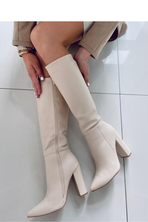Kozaki na obcasie klasyczne TIFFANY BEIGE - Inello - 40 Kozaki na obcasie klasyczne TIFFANY BEIGE - Inello - 40