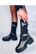 Oficerki z elastyczną cholewką RHEA BLACK - Inello - 38 Oficerki z elastyczną cholewką RHEA BLACK - Inello - 38