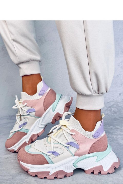 Sneakersy kolorowe na koturnie BEALS PINK - Inello - 39 Sneakersy kolorowe na koturnie BEALS PINK - Inello - 39