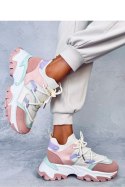 Sneakersy kolorowe na koturnie BEALS PINK - Inello - 39 Sneakersy kolorowe na koturnie BEALS PINK - Inello - 39