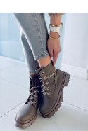 Botki sznurowane LOHAN KHAKI - Inello - 37 Botki sznurowane LOHAN KHAKI - Inello - 37