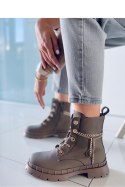 Botki sznurowane LOHAN KHAKI - Inello - 40 Botki sznurowane LOHAN KHAKI - Inello - 40