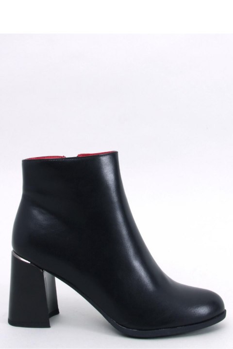 Botki licowe na stabilnym obcasie TANNA BLACK - Inello - 40