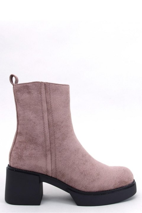 Botki na stabilnym obcasie RUFFIN KHAKI - Inello - 41