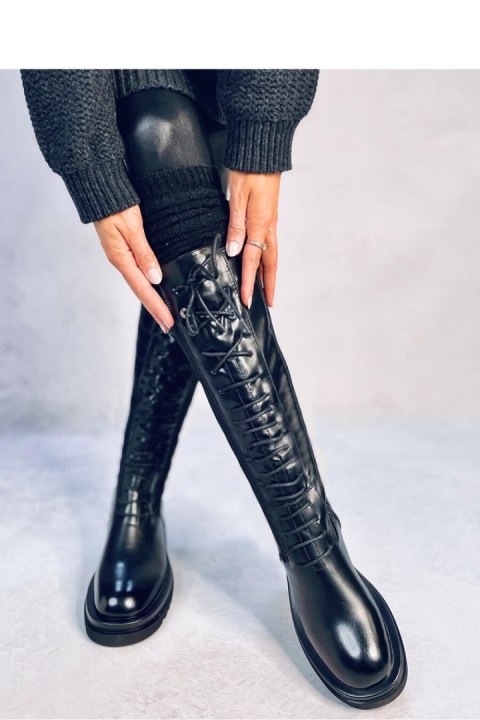 Oficerki z elastyczną cholewką STEBB BLACK - Inello - 36 Oficerki z elastyczną cholewką STEBB BLACK - Inello - 36