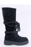 Oficerki zamszowe ze sznurem SPICER BLACK - Inello - 40 Oficerki zamszowe ze sznurem SPICER BLACK - Inello - 40