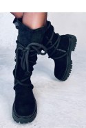 Oficerki zamszowe ze sznurem SPICER BLACK - Inello - 41 Oficerki zamszowe ze sznurem SPICER BLACK - Inello - 41