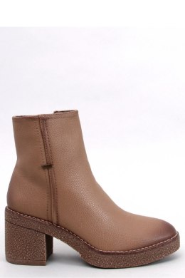 Botki na kauczukowym obcasie TAMIKA BEIGE - Inello - 37