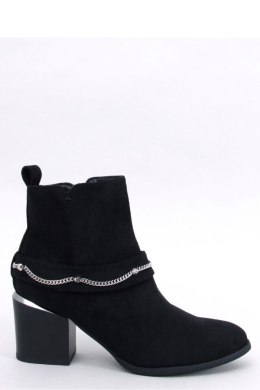 Botki na obcasie zamszowe ATHING BLACK - Inello - 41