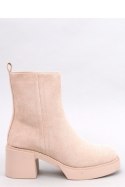 Botki na stabilnym obcasie RUFFIN BEIGE - Inello - 40 Botki na stabilnym obcasie RUFFIN BEIGE - Inello - 40