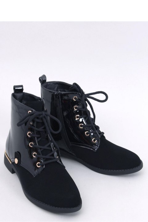 Botki sznurowane trzewiki NINAS BLACK - Inello - 39 Botki sznurowane trzewiki NINAS BLACK - Inello - 39