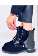 Botki sznurowane trzewiki NINAS BLACK - Inello - 39 Botki sznurowane trzewiki NINAS BLACK - Inello - 39