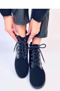 Botki sznurowane trzewiki NINAS BLACK - Inello - 39 Botki sznurowane trzewiki NINAS BLACK - Inello - 39