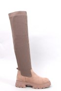 Oficerki muszkieterki skarpetkowe TROTTER KHAKI - Inello - 37