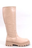 Oficerki na grubej podeszwie DILLARD BEIGE - Inello - 37 Oficerki na grubej podeszwie DILLARD BEIGE - Inello - 37