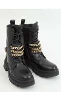Workery z łańcuszkami WILLY BLACK - Inello - 39