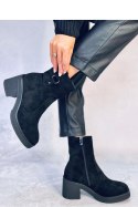Botki na szerokim obcasie COOKE BLACK - Inello - 37 Botki na szerokim obcasie COOKE BLACK - Inello - 37