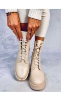 Botki z elastyczną cholewką CASS BEIGE - Inello - 39 Botki z elastyczną cholewką CASS BEIGE - Inello - 39