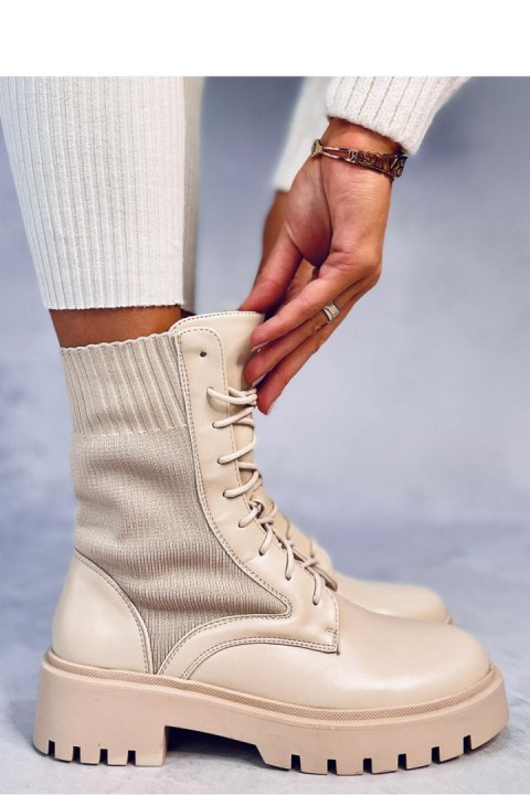 Botki z elastyczną cholewką CASS BEIGE - Inello - 39 Botki z elastyczną cholewką CASS BEIGE - Inello - 39