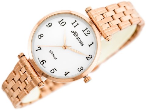 ZEGAREK DAMSKI ALBATROSS Glamour ABBB97 (za537c) rose gold/white ZEGAREK DAMSKI ALBATROSS Glamour ABBB97 (za537c) rose gold/white