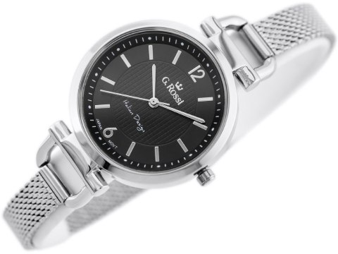 ZEGAREK G. ROSSI - LESTI - 3652B (zg772b) - silver/black + BOX ZEGAREK G. ROSSI - LESTI - 3652B (zg772b) - silver/black + BOX