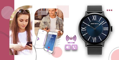 Smartwatch Giewont Supernova SmartCall GW330-3 Black Shine/Black Effect Smartwatch Giewont Supernova SmartCall GW330-3 Black Shine/Black Effect