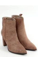 Botki na obcasie klasyczne ciemny beż RB106P KHAKI - Inello - 38 Botki na obcasie klasyczne ciemny beż RB106P KHAKI - Inello - 38