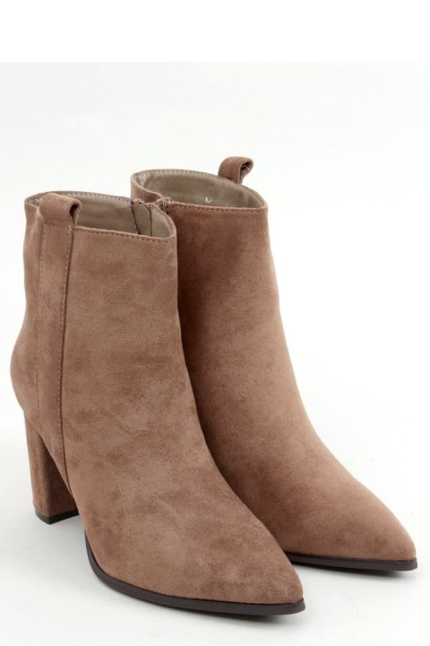 Botki na obcasie klasyczne ciemny beż RB106P KHAKI - Inello - 38 Botki na obcasie klasyczne ciemny beż RB106P KHAKI - Inello - 38
