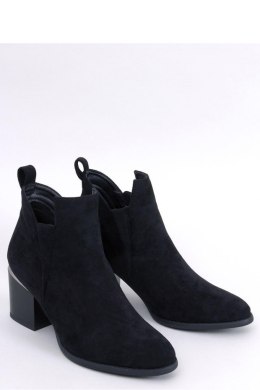 Botki na obcasie zamszowe HALLIE BLACK - Inello - 37