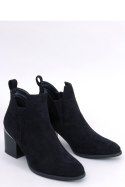 Botki na obcasie zamszowe HALLIE BLACK - Inello - 39