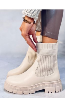 Botki z elastyczną cholewką DEMUS BEIGE - Inello - 41