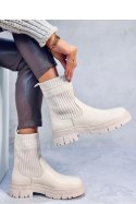 Botki z elastyczną cholewką DEMUS BEIGE - Inello - 41 Botki z elastyczną cholewką DEMUS BEIGE - Inello - 41