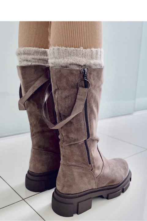 Kozaki damskie płaskie SLADE KHAKI - Inello - 41 Kozaki damskie płaskie SLADE KHAKI - Inello - 41
