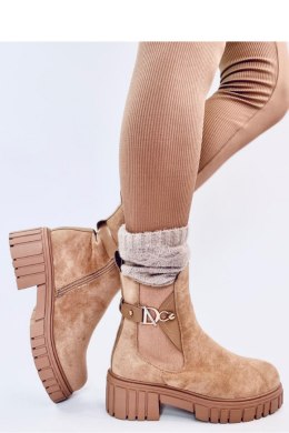 Sztyblety na platformie ERROL BEIGE - Inello - 39