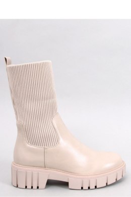 Botki skarpetkowa cholewka FARRELL BEIGE - Inello - 40