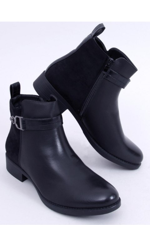 Sztyblety damskie licowo-zamszowe AMIL BLACK - Inello - 37 Sztyblety damskie licowo-zamszowe AMIL BLACK - Inello - 37
