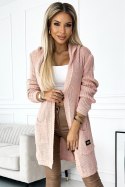 Sweter Kardigan Model 488-2 Pink - Numoco - uniwersalny Sweter Kardigan Model 488-2 Pink - Numoco - uniwersalny