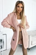 Sweter Kardigan Model 488-2 Pink - Numoco - uniwersalny Sweter Kardigan Model 488-2 Pink - Numoco - uniwersalny