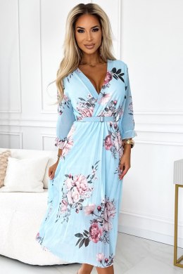 Sukienka Model 448-3 Yuna Rose/Blue - Numoco - uniwersalny