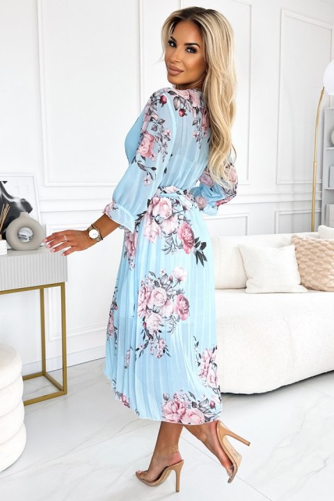 Sukienka Model 448-3 Yuna Rose/Blue - Numoco - uniwersalny Sukienka Model 448-3 Yuna Rose/Blue - Numoco - uniwersalny