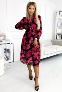 Sukienka Model 449-2 Carla Black/Red Rose - Numoco - uniwersalny