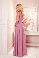 Sukienka Model Justine 362-1 Powder Pink Brokat - Numoco - M Sukienka Model Justine 362-1 Powder Pink Brokat - Numoco - M