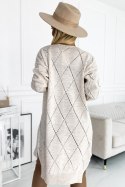 Sweter Kardigan Model 486-2 Beige - Numoco - uniwersalny