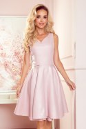 Sukienka Model 114-14 Powder Pink Brokat - Numoco - M Sukienka Model 114-14 Powder Pink Brokat - Numoco - M